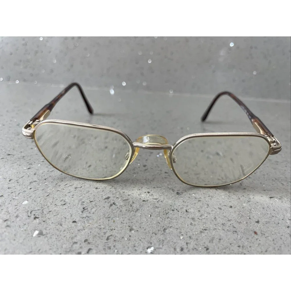 Luxottica 1529 T242 Eyeglasses Frames ONLY 50-18-135 Italy full rim gold